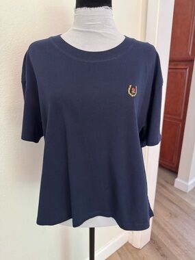 Navy Embroidered Crest Tee - Madewell x Karen Walker